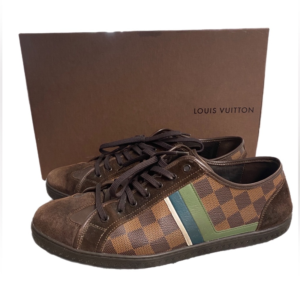 Louis Vuitton Men’s Damier Ebene Low Top Sneakers
